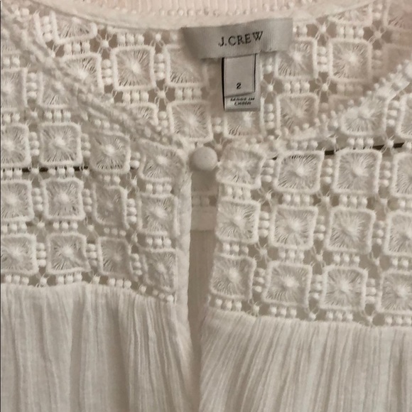 JCREW - White blouse w/ beautiful shoulder detail - Picture 4 of 6